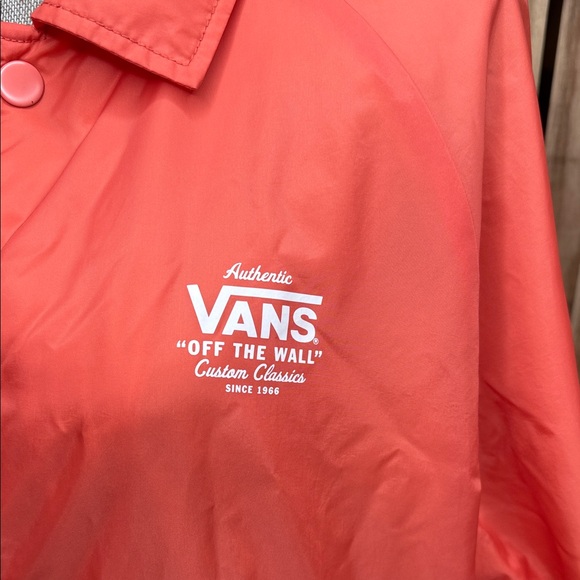 Vans Vibrant Coral/Orange Utility Rain Jacket (Unisex) - Picture 2 of 10
